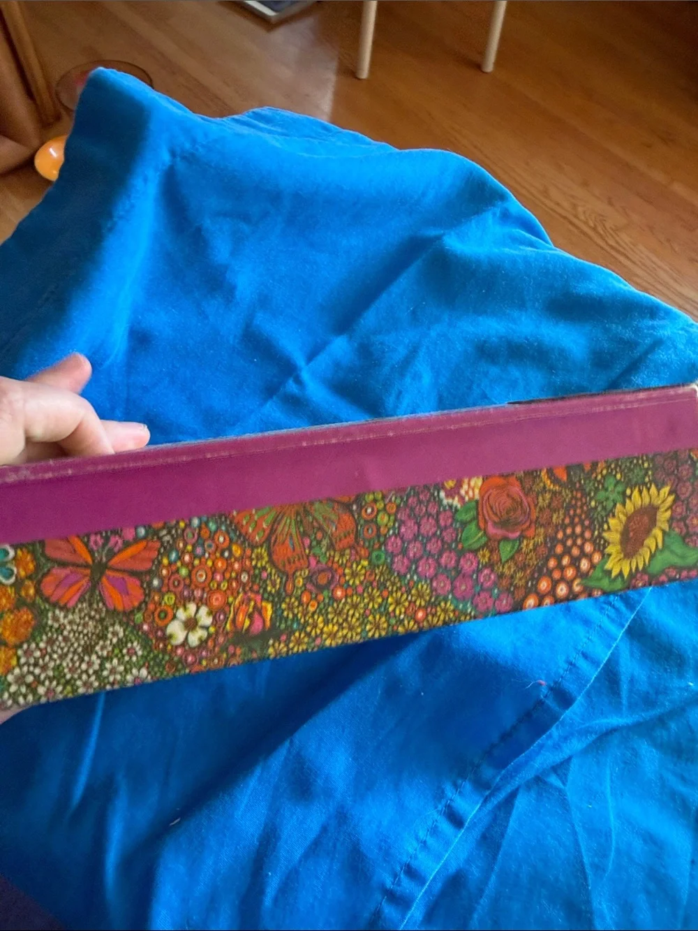Vintage 'My School Things' Decorative Trinket Box - Colorful Floral Illustration